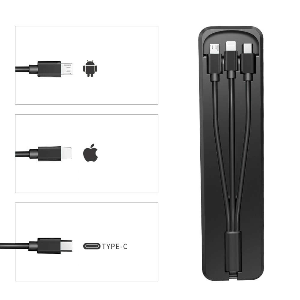 Portable 3 in 1 Fast Charging Cable-Apple & Micro & Type-C