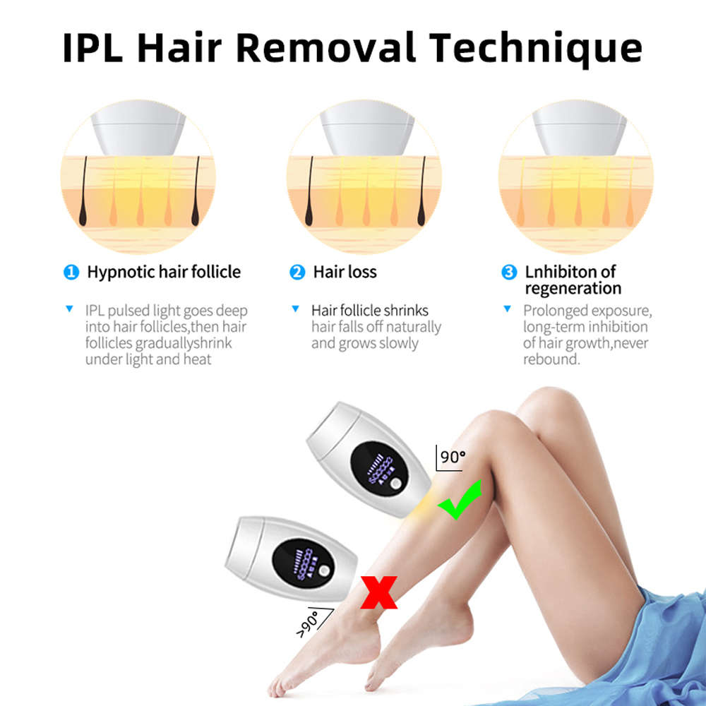 LCD Display Professional IPL Hair Removal Permanent Laser Epilator