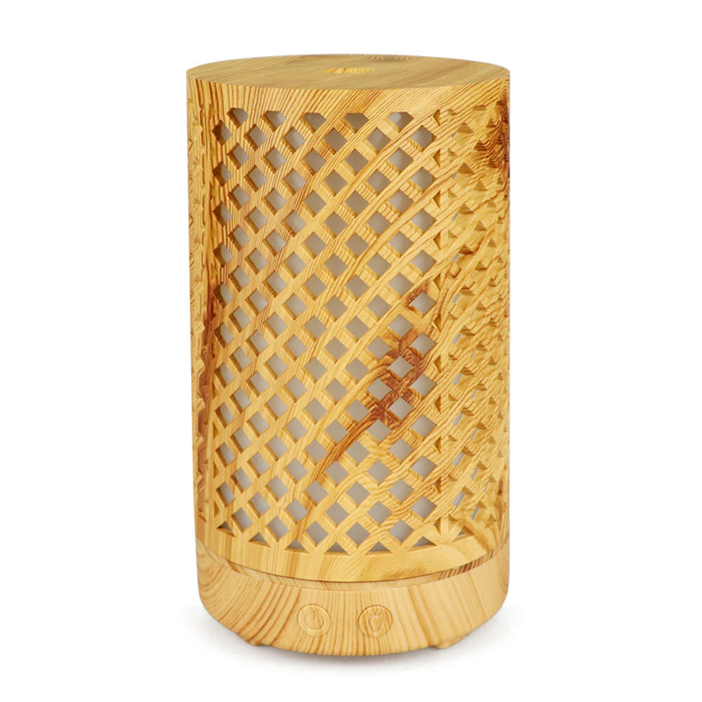 200ml Wood Grain Ultrasonic Humidifier Aroma Diffuser
