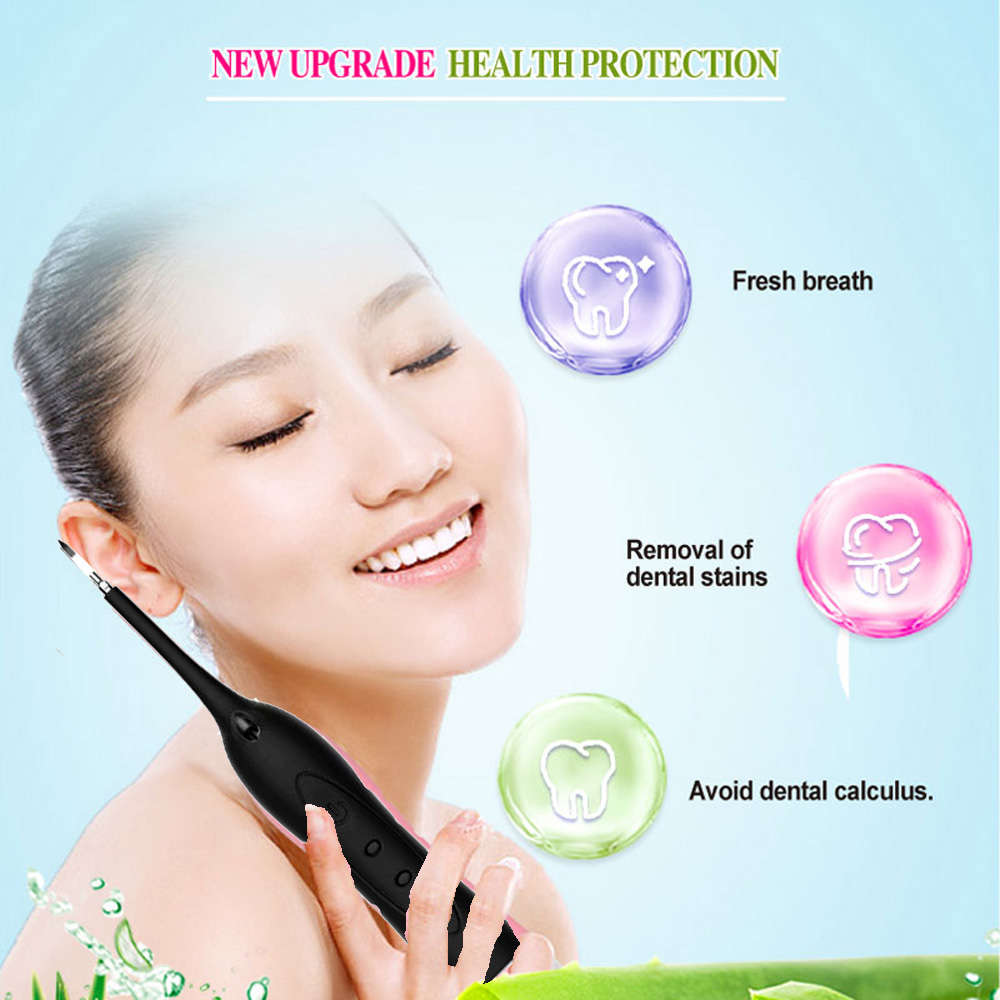 Household Electric Tooth Cleaner Calculus Remover Dental Care Tool-Black