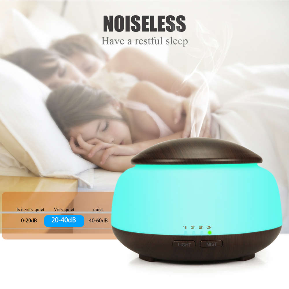 300ML Essential Oil Diffuser Ultrasonic Air Humidifier-Dark Wooden