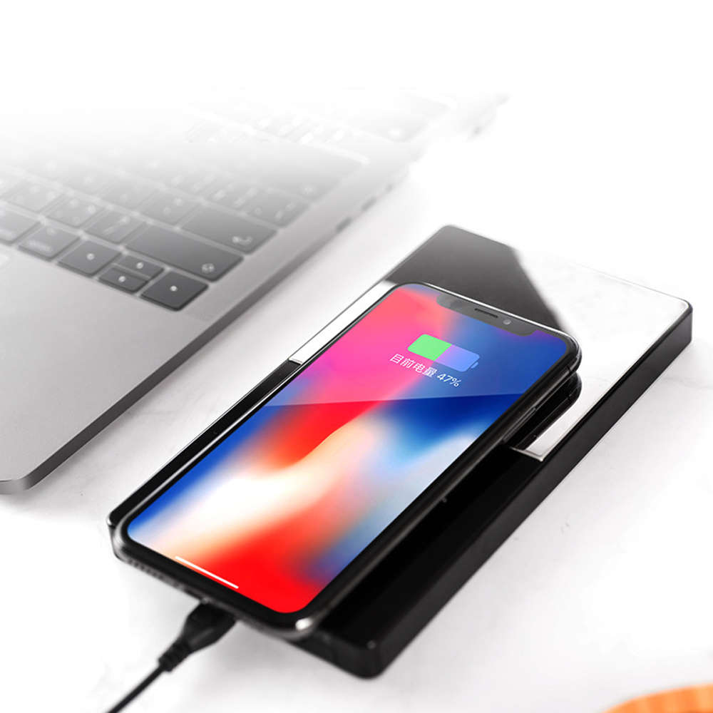 2 In 1 Heating Mug Cup Warmer Electric Wireless Charger for Home Office