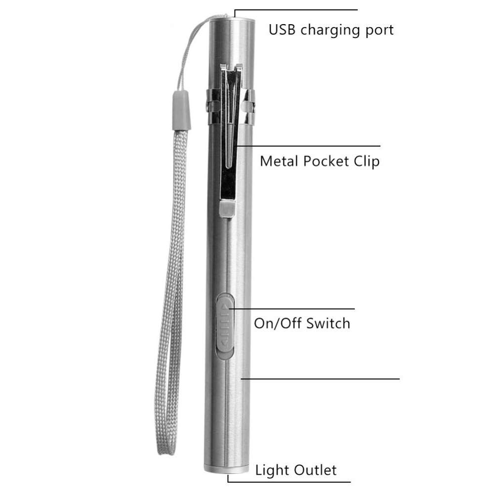 Handy USB Rechargeable Mini Nursing Flashlight LED Pen Light