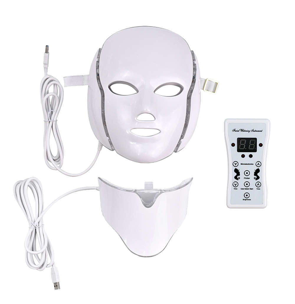 7 Color Electric Therapy LED Face Neck Mask For Healthy Skin Rejuvenation