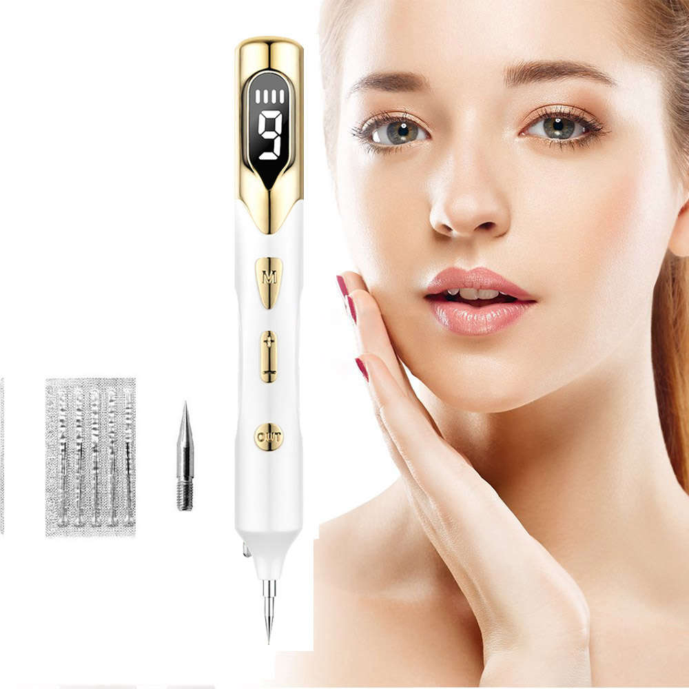 LCD Plasma Pen Laser Tattoo Mole Freckle Corns Removal Machine-Golden