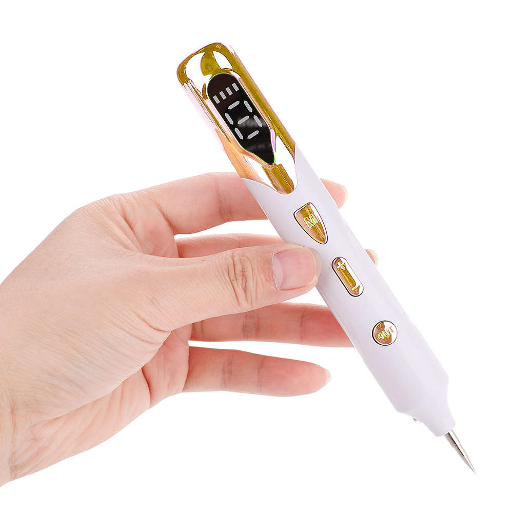 LCD Plasma Pen Laser Tattoo Mole Freckle Corns Removal Machine-Golden