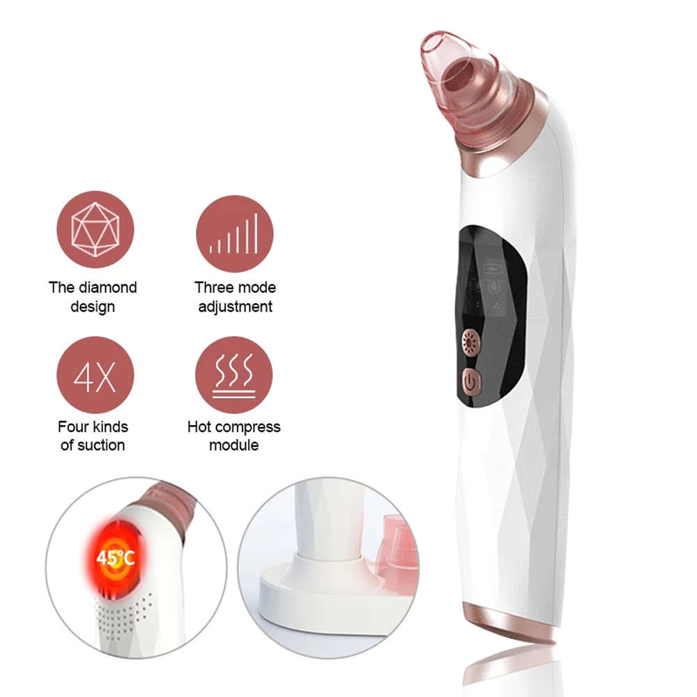 Hot Compress Electric Facial Pore Cleaner Blackhead Remover Machine