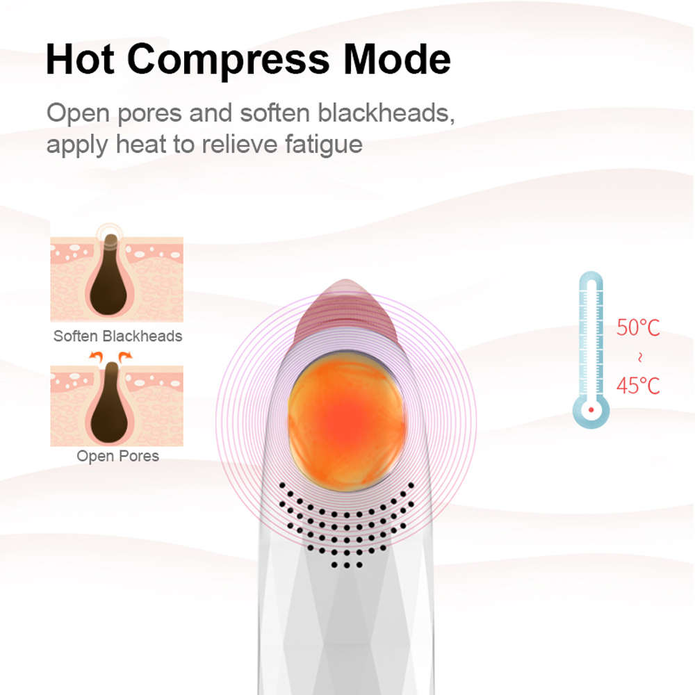 Hot Compress Electric Facial Pore Cleaner Blackhead Remover Machine