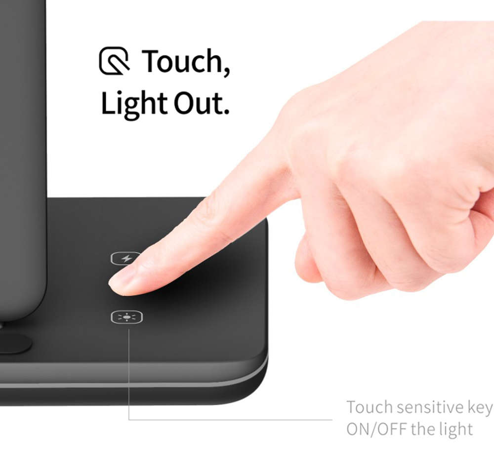 3 in 1 Qi Wireless Charger Charging Dock Station for iPhone Samsung