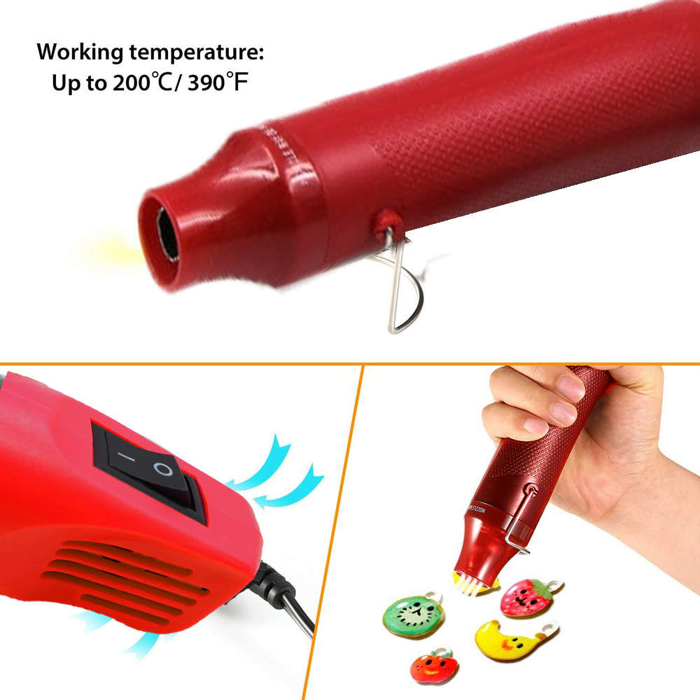 300W DIY Using Heat Air Gun Electric Heater Temperature Gun-Red