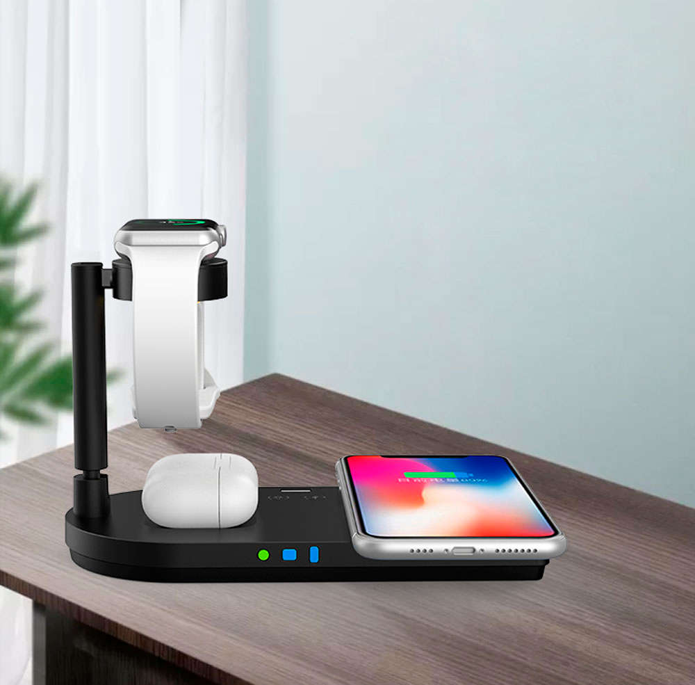 4 In 1 Fast Wireless Charging Dock Station for iPhone iWatch AirPods