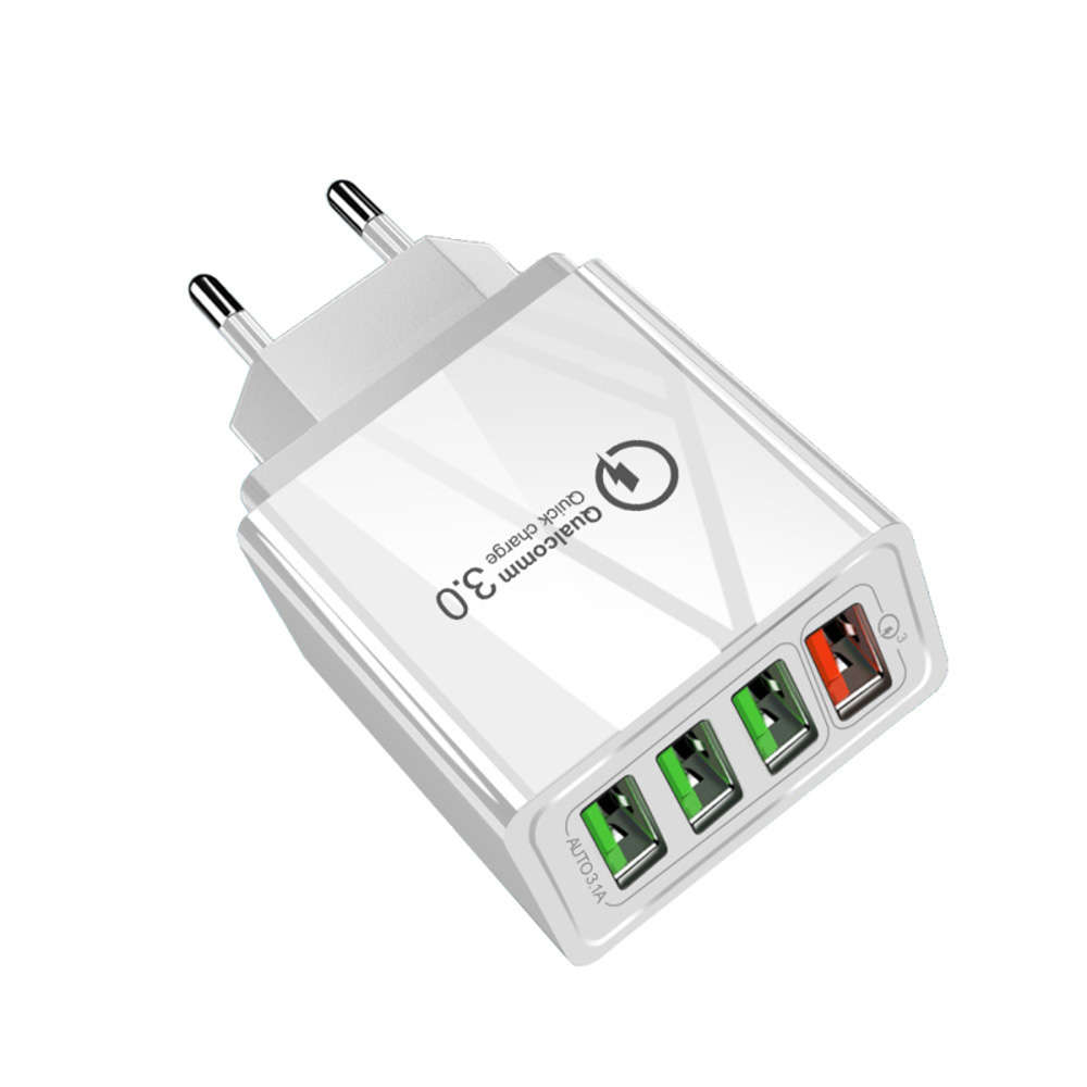 QC3.0 Fast Quick Charger 4 USB Ports Hub Wall Charger EU Plug