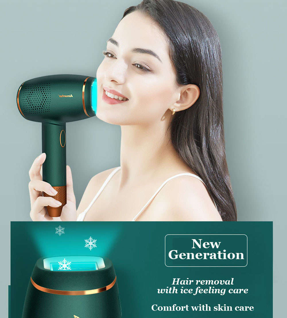 Laser Hair Removal IPL Painless ICE Feeling Sliding Epilator