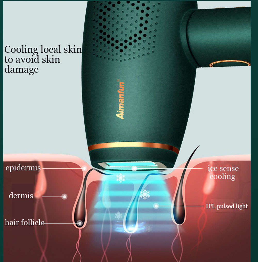 Laser Hair Removal IPL Painless ICE Feeling Sliding Epilator