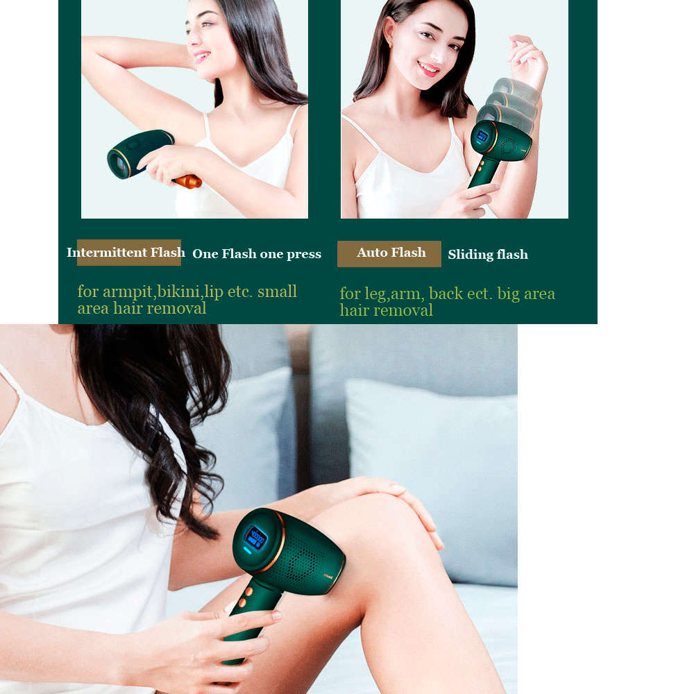 Laser Hair Removal IPL Painless ICE Feeling Sliding Epilator