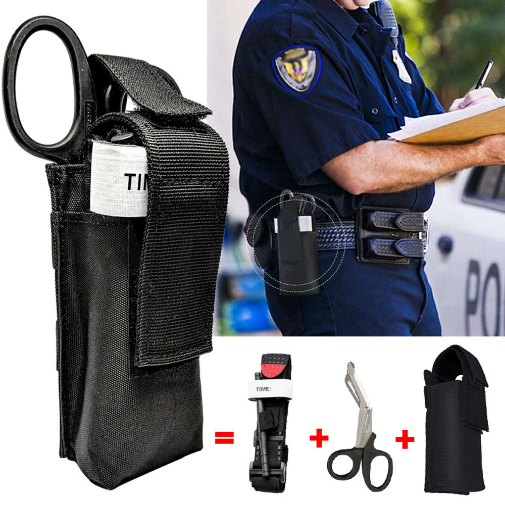 Tactical First Aid Medical Tourniquet Bandage Scissors Emergency Bag Kits