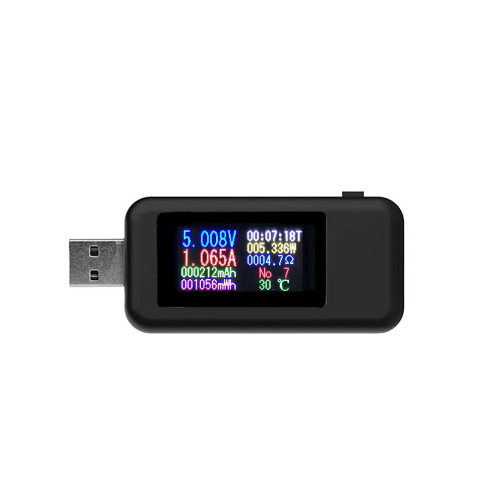 10 in 1 USB Colourful LCD Multifunction Voltmeter Current Tester