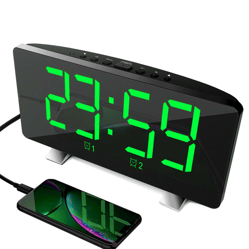 Digital Big LED Display USB Chord Harmonic Sound Alarm Clock