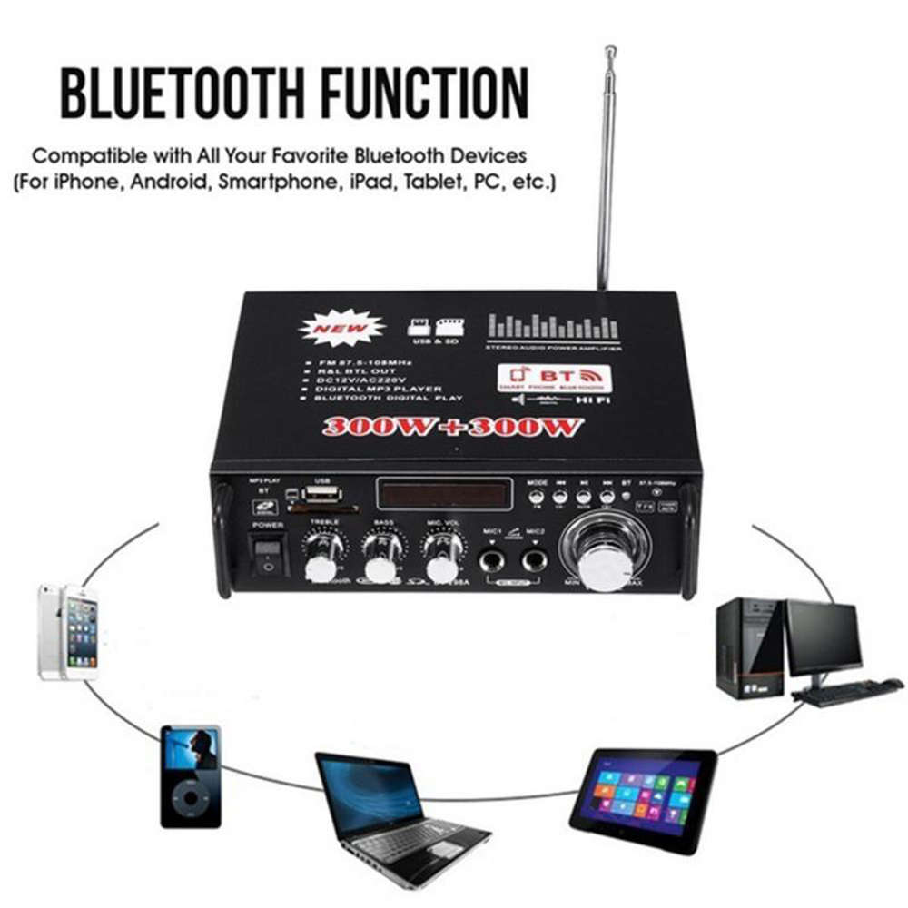 Mini HIFI Digital Bluetooth Stereo Class Super Audio Amplifier