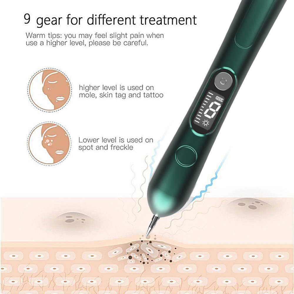 9 Grades USB Portable Freckle Spot Mole Removal Pen