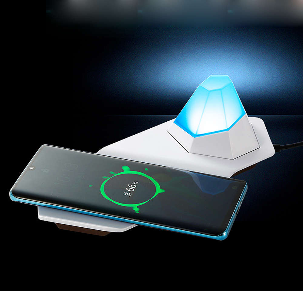 2 In 1 Bedside Wireless Fast Charger with Removable LED Night Light