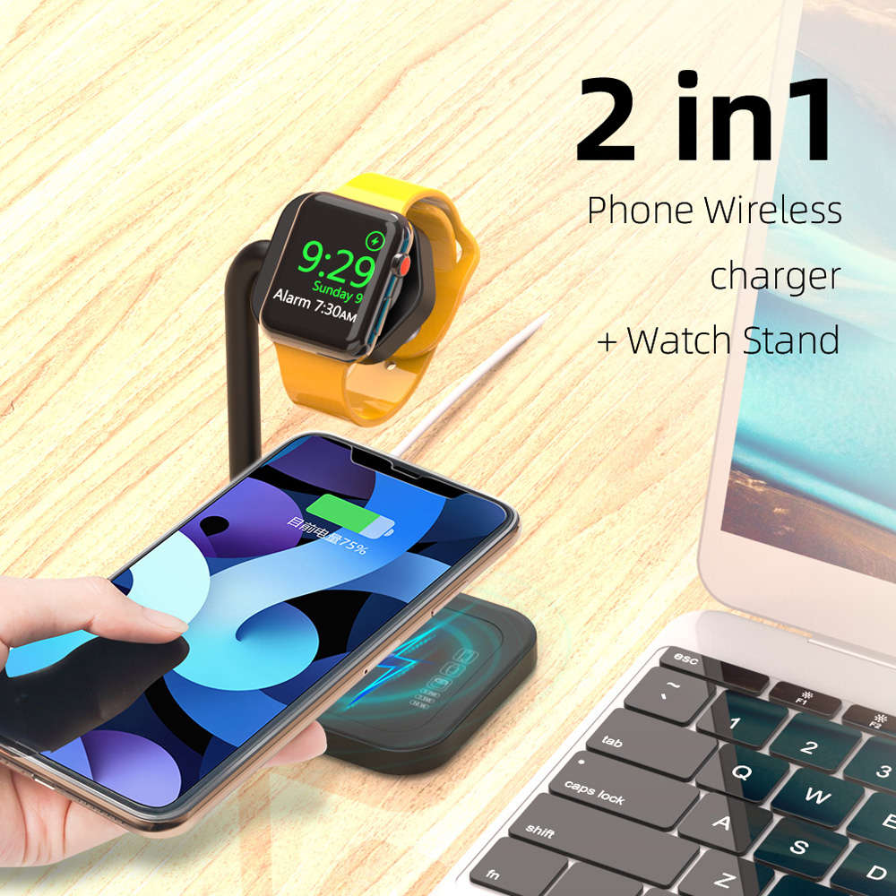 2 in 1 Phone Wireless Charger Watch Stand