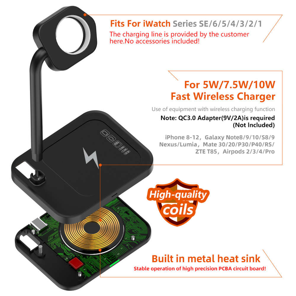 2 in 1 Phone Wireless Charger Watch Stand
