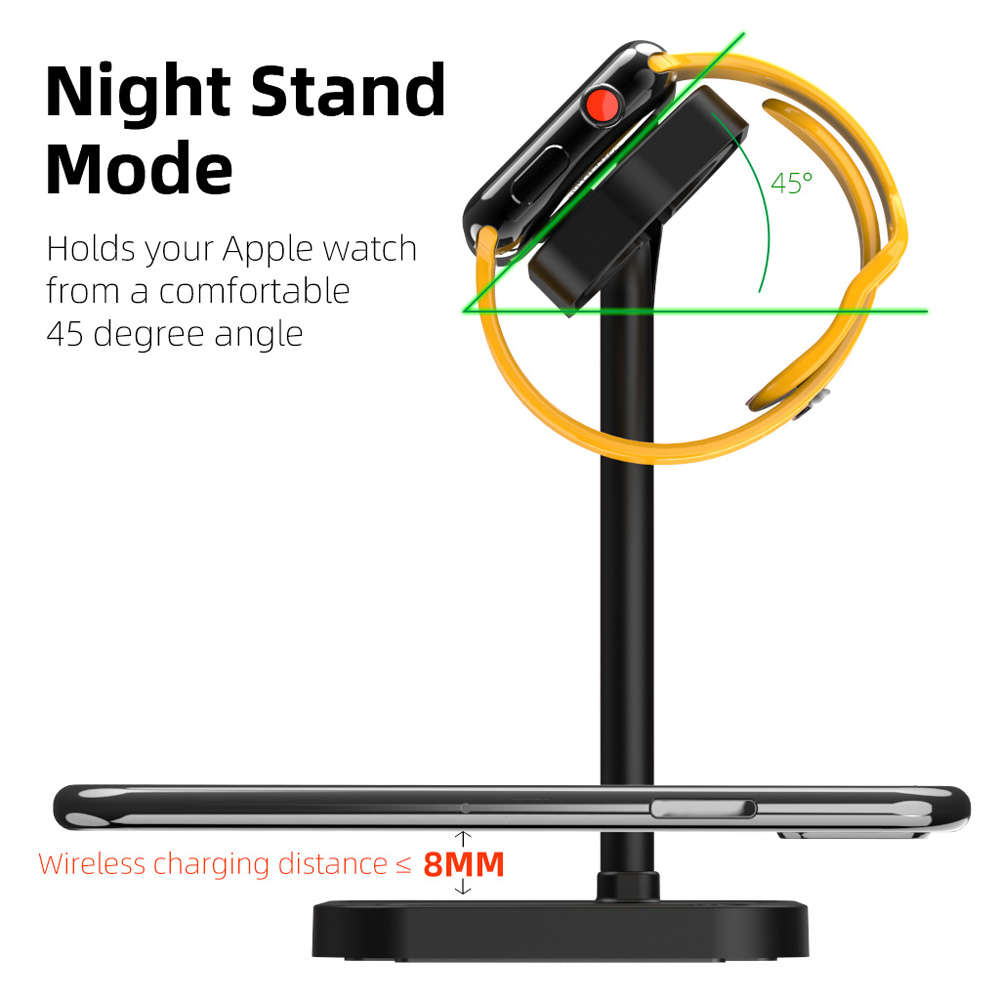 2 in 1 Phone Wireless Charger Watch Stand