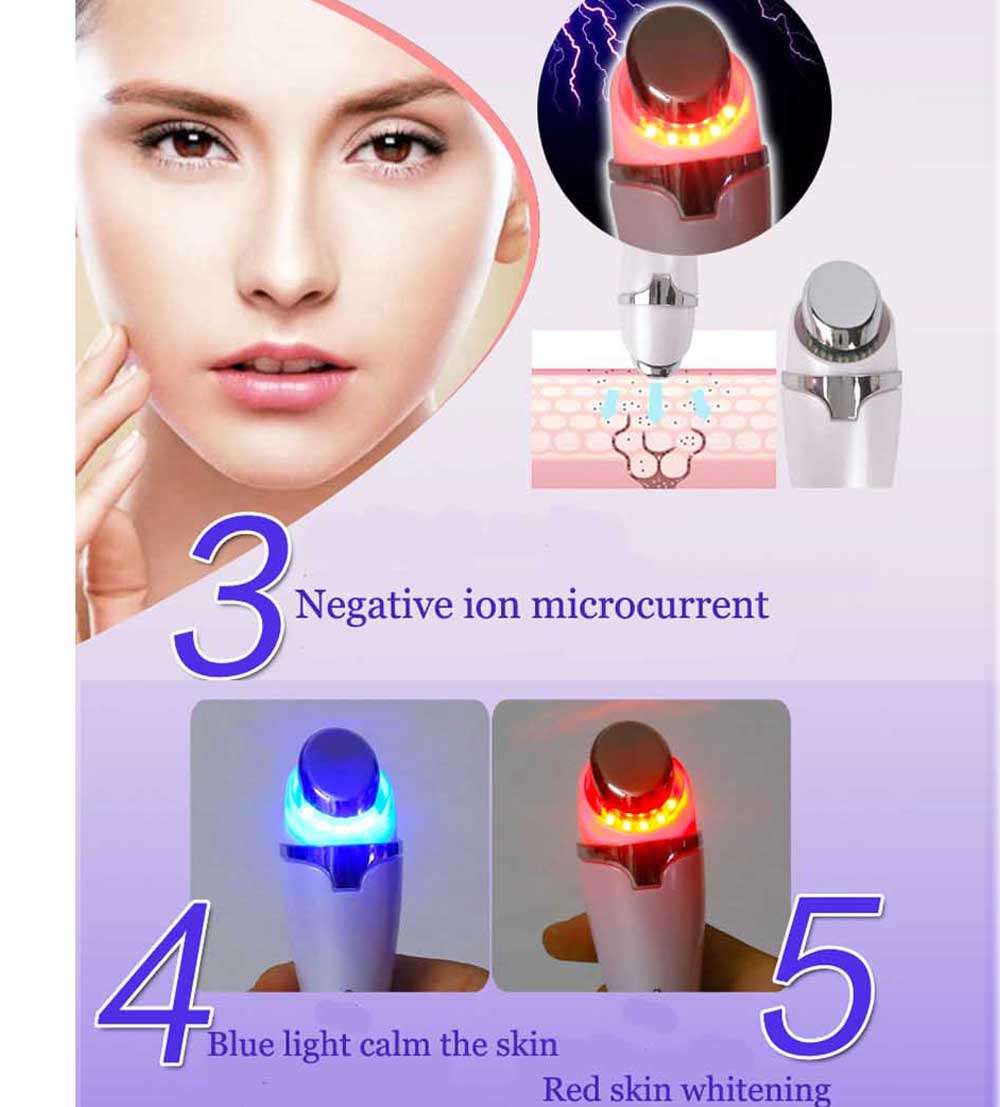 Blue Red Light Therapy Vibrative Treatment Face Acne Removal Pen