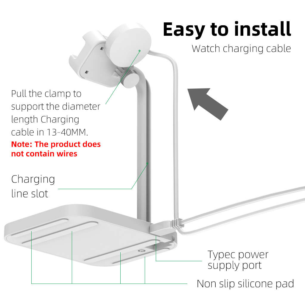 2 in 1 Universal Wireless Charging Dock Station Wireless Charger-White