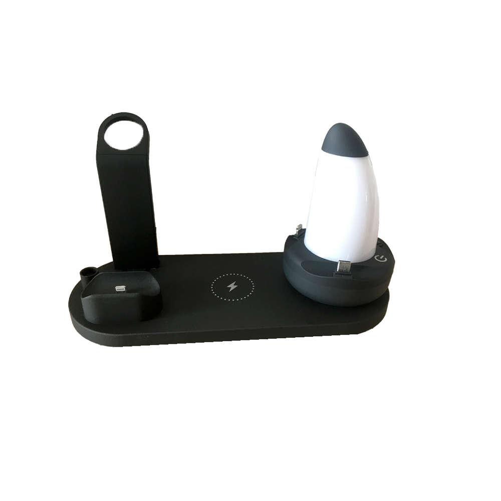 10W Qi Fast Wireless Charger Dock Station With LED Table Lamp