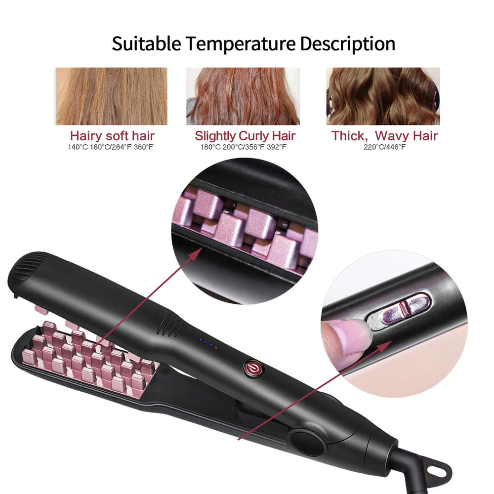 3D Fluffy Hair Ceramic Curling Iron Hair Straightener Curler