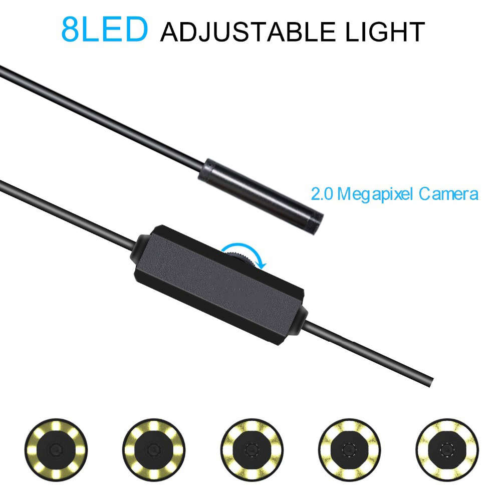 WiFi Endoscope Camera 1200P Snake Cable Borescope Camera for Smartphone