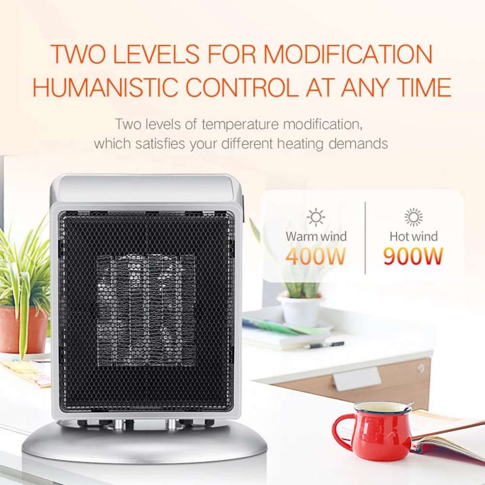 900W Electric Desktop Mini Winter Fan Heater for Home Office