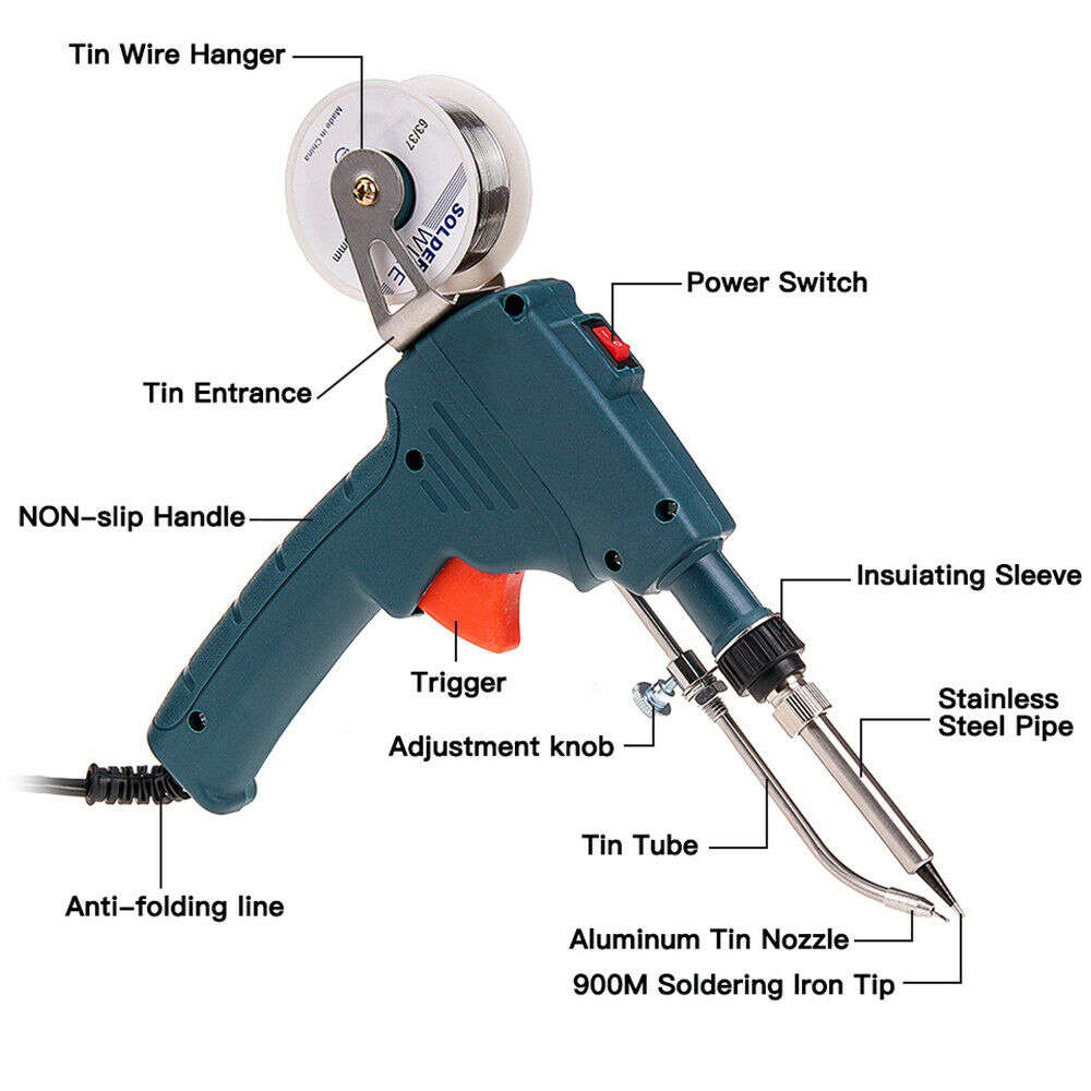 60W Manual Soldering Gun Internal Heating Soldering Iron Gun