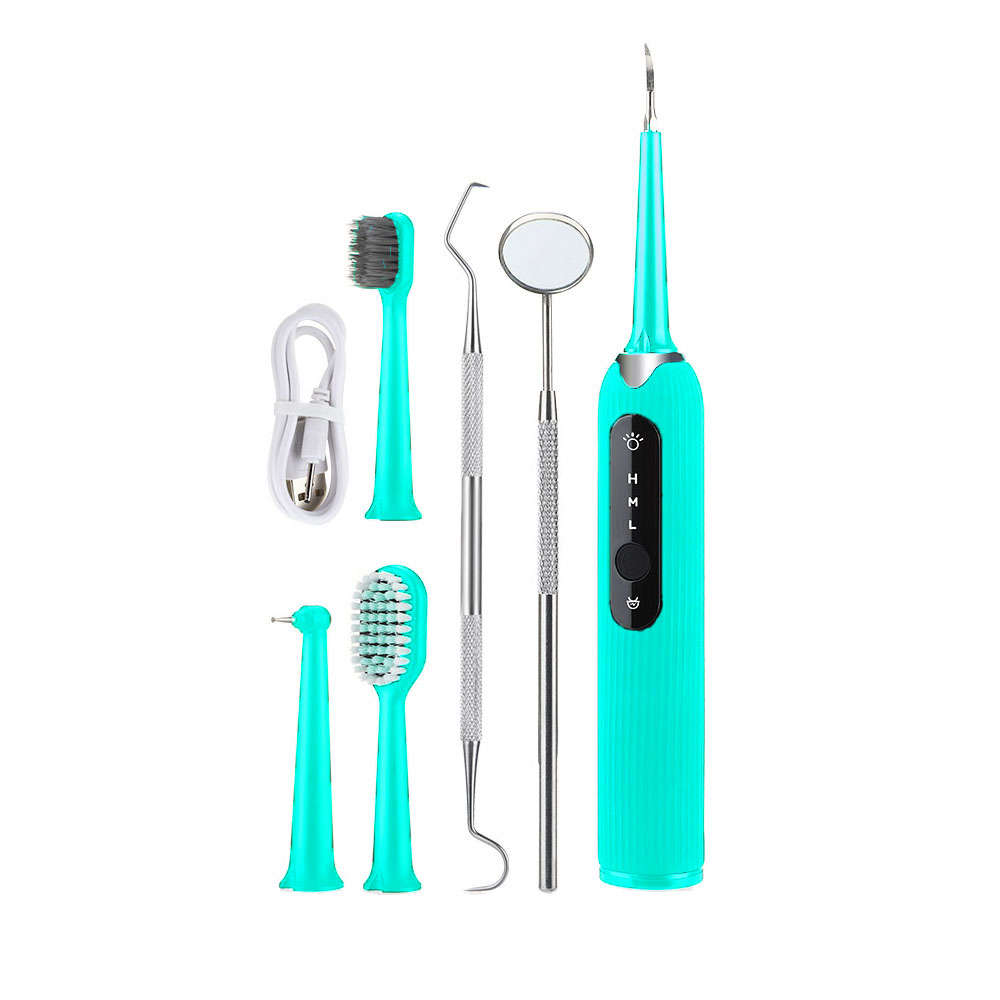 Electric Ultrasonic Sonic Dental Scaler Tooth Calculus Remover Set-Blue