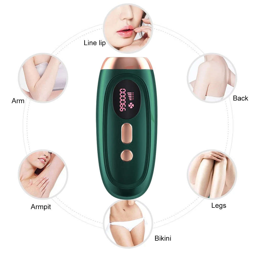 990000 Flash Permanent Laser Epilator IPL Hair Removal Machine-Green