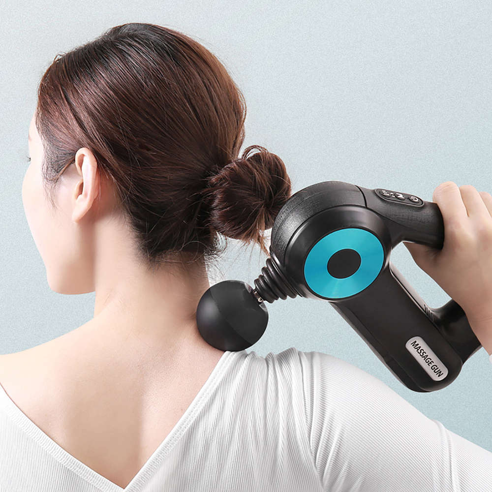 Fascia Massage Gun Muscle Pain Relief  Deep Tissue Massager with 12 Heads