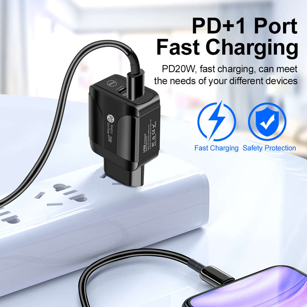 20W QC3.0 Fast Quick Charge PD Wall Charger EU Plug Power Adapter