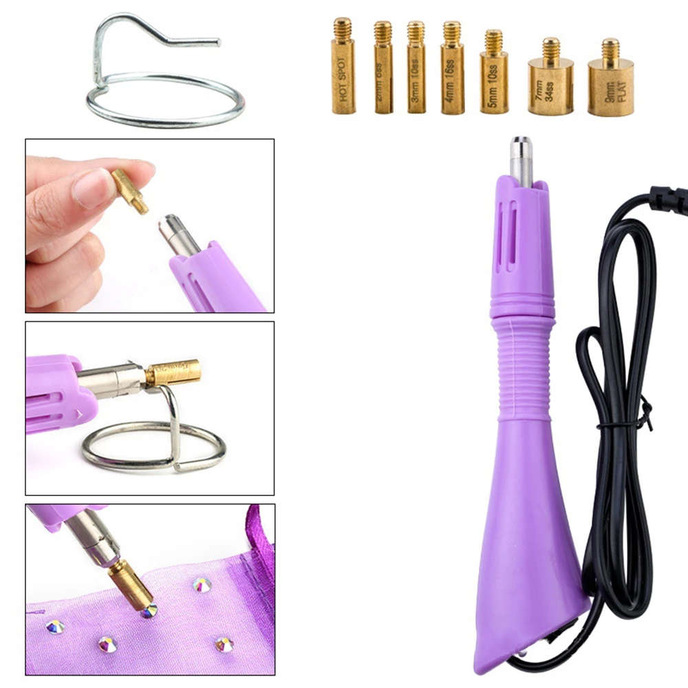 DIY Hot Fix Rhinestone Applicator Clothes Diamond Sewing Hot Gun Tool Kit