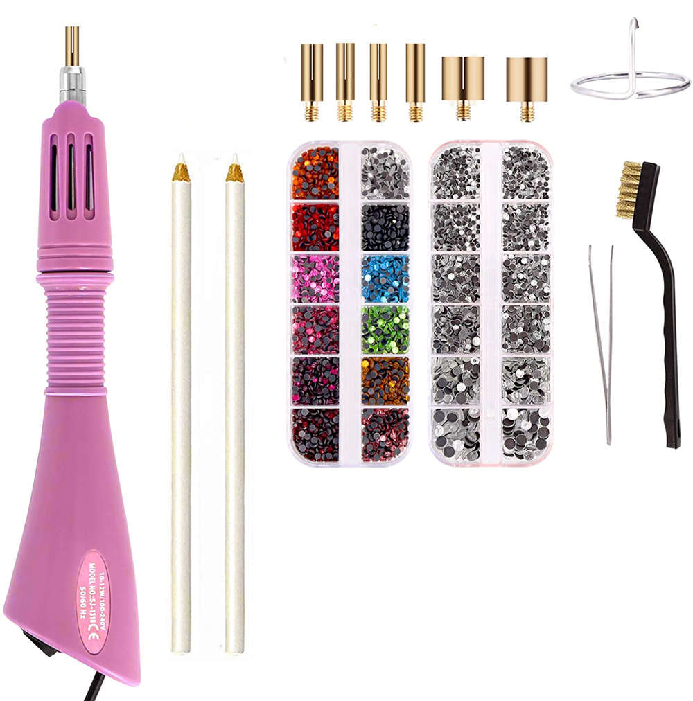 DIY Hot Fix Rhinestone Applicator Clothes Diamond Sewing Hot Gun Tool Kit