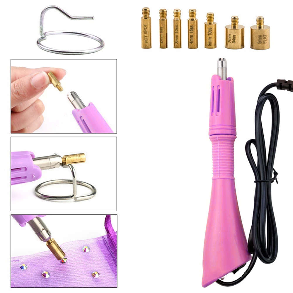 DIY Hot Fix Rhinestone Applicator Clothes Diamond Sewing Hot Gun Tool Kit