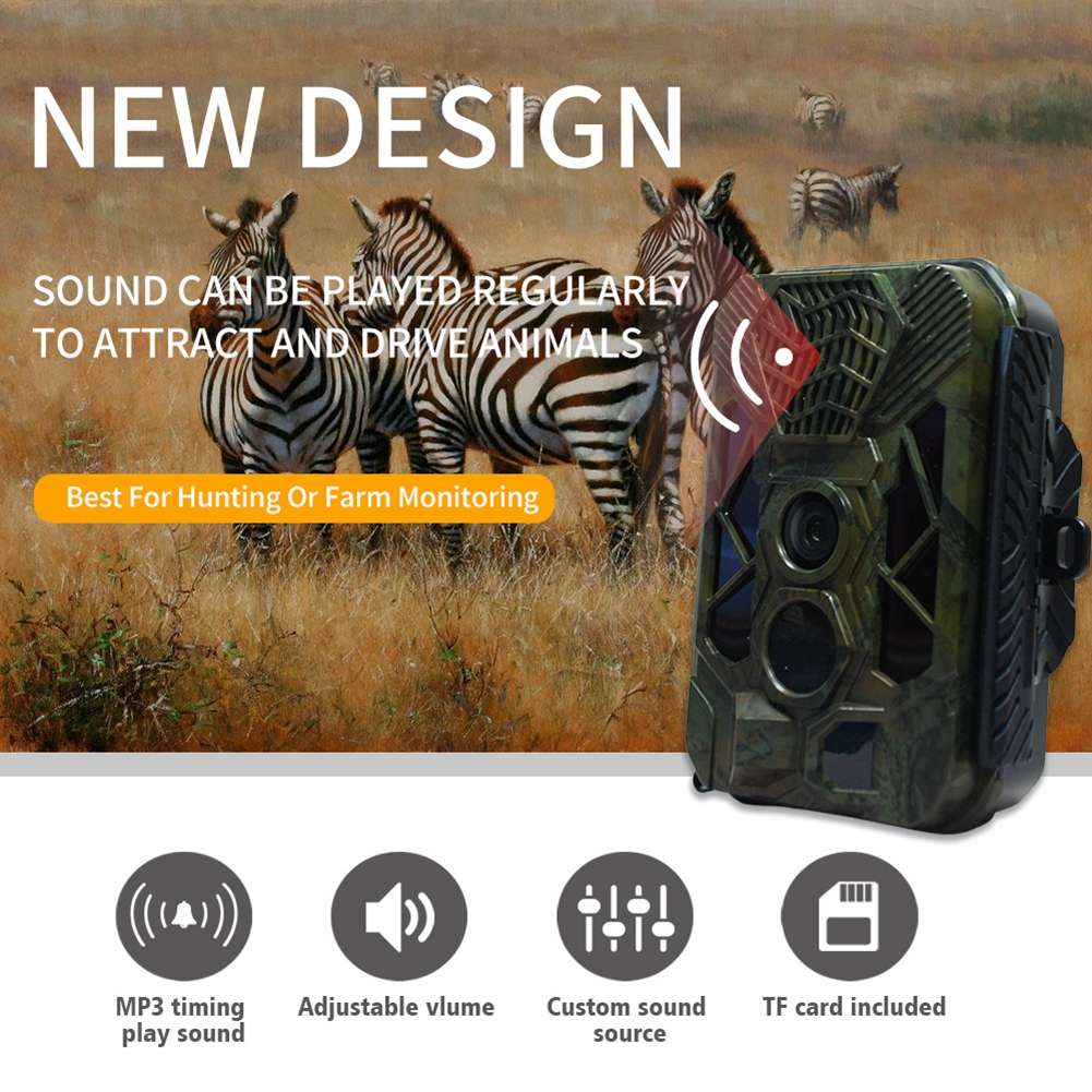 20MP Night Vision Waterproof Wildlife Monitoring Sound Trap Trail Camera