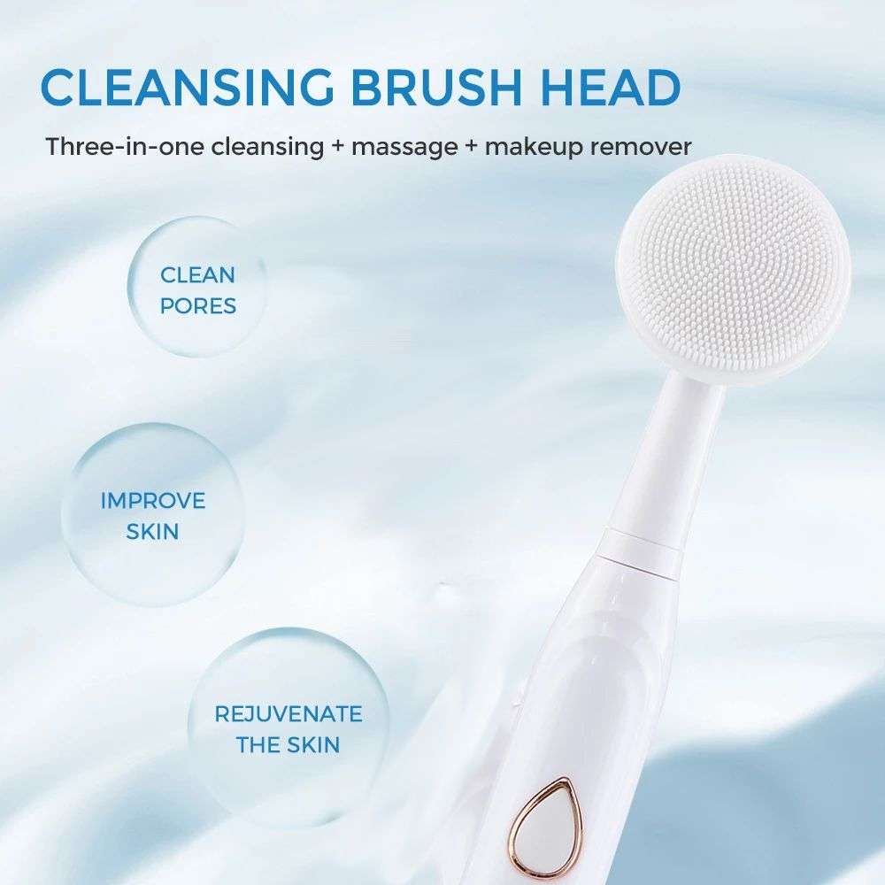 7 Piece Electric Facial Lift Massager/Toothbrush Set - White