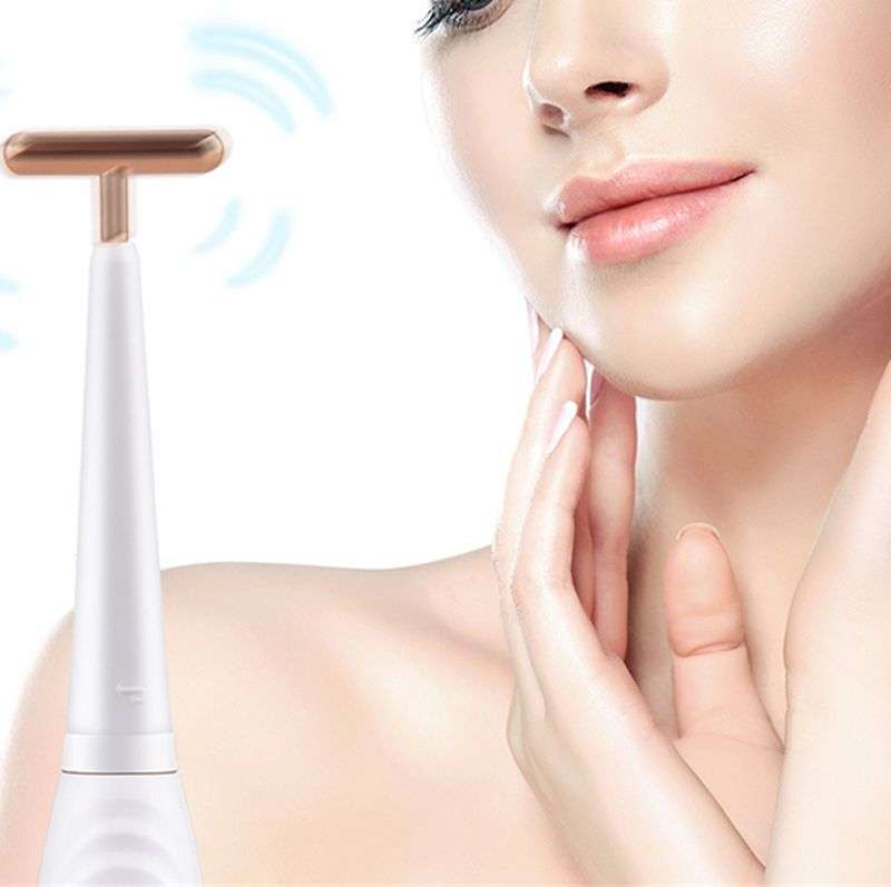 7 Piece Electric Facial Lift Massager/Toothbrush Set - White