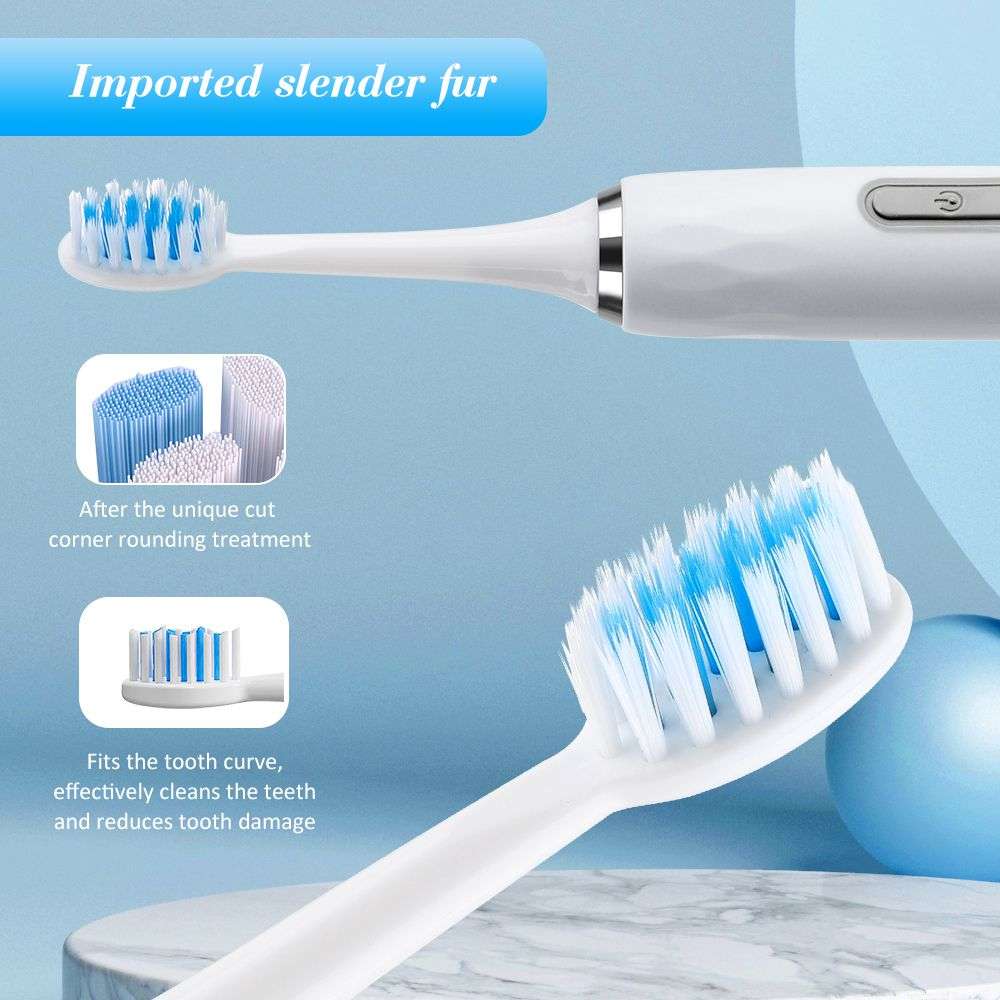 5 Modes Sonic Vibration Electric Toothbrush with 2 Brush Head
