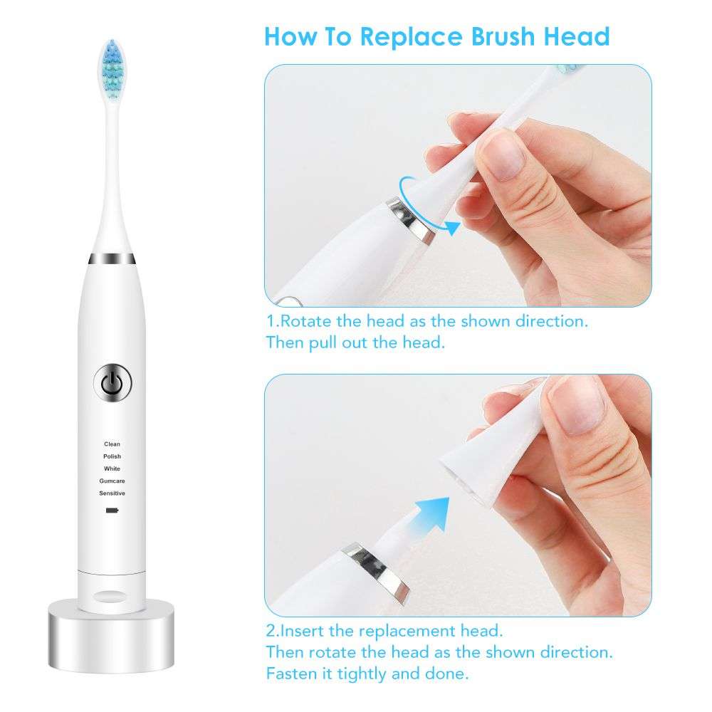 Portable Electric Sonic Vibration Toothbrush