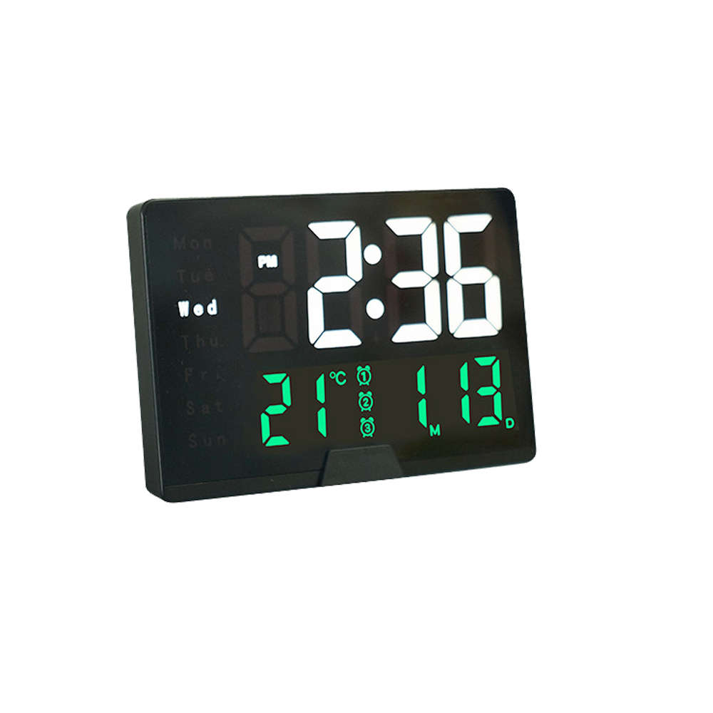 Desktop Table LED Digital Thermometer Date Display Alarm Clock