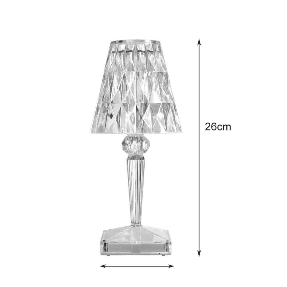 USB Rechargeable LED Diamond Crystal Table Lamp Acrylic Decor Light