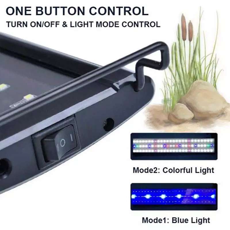 LED Aquarium Light Multi-Color Full Spectrum Aquatic Grow Lighting Lamp